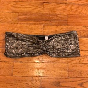 Kettle Black Metallic Bandeau with Studs